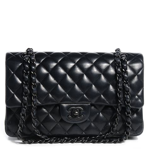 diamond classic with chanel set shoulders|CHANEL Lambskin Quilted Medium Double Flap Black.